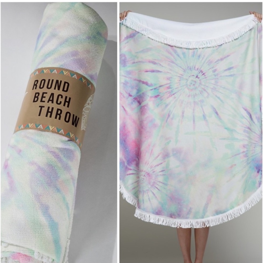 🎉🎉Host Pick🎉🎉Ruggine Beautiful Tie Dye Round Towel